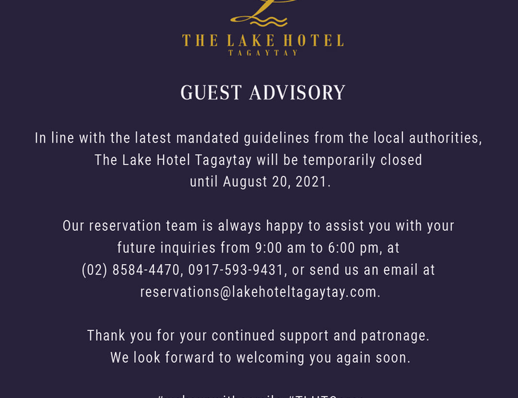 The Lake Hotel Tagaytay Official